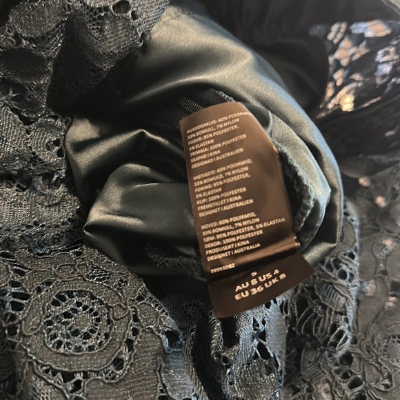 BARDOT Morgan Front Slit Lace Cocktail Dress in Ash Blue - Picture 12 of 12